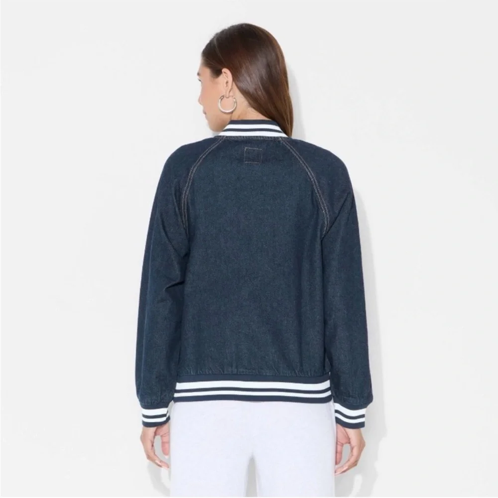 Wild Fable Varsity Denim Jacket - Picture 3 of 3